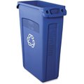 Rubbermaid Commercial 23 gal Rectangular Venting Slim Jim Container, Blue, Plastic RCP354007BE